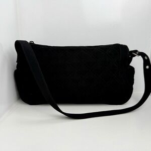 Vera Bradley Black Quilted Purse Shoulder Purse Bag‎